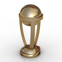 3д модель Золотого Кубка Мира по крикету