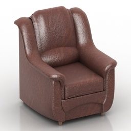 Leather Armchair Dls 3d model