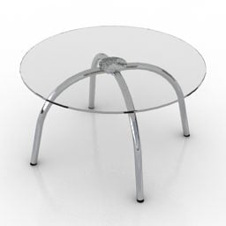 Round Glass Table Vostra 3d model