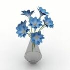 Vase fleur bleue