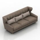Brown Fabric Sofa Blanche