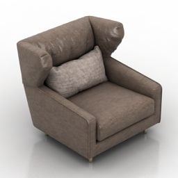 Wing Armchair Blanche 3d model