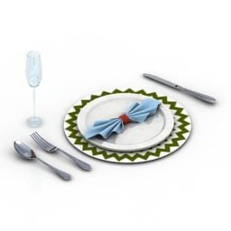 Dining Set Disk 3d-modell