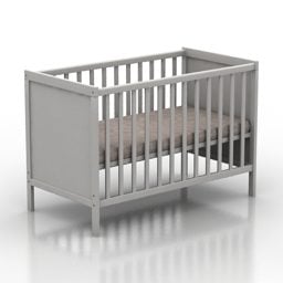 3д модель детской кроватки Икеа