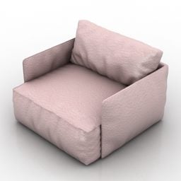 B&b Armchair Pink Color 3d model