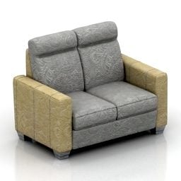 To personers sofa Bruklin 3d model