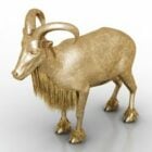 Brass Figurine Gazelle Decoration