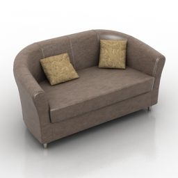 نموذج أريكة بمقعدين Pushe ثلاثي الأبعاد