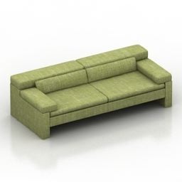 Sofá de cor verde Shiva modelo 3d