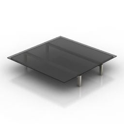 Mesa cuadrada negra modelo 3d