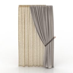 Textile Curtain 2 Layers 3d model