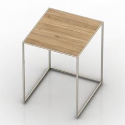 Simple Square Table Ascot 3d model
