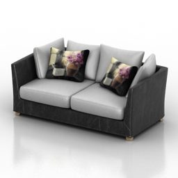 Loveseat Sofa Pushe 3d model