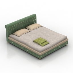 3д модель двуспальной кровати Baster Furniture