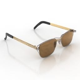 Hnědé brýle 3D model