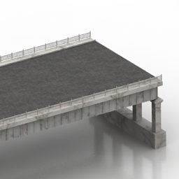 3д модель строительства бетонного моста