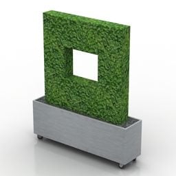 Hedge Planter Box Potted 3d model