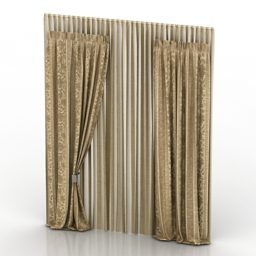 Curtain Brown 3d model