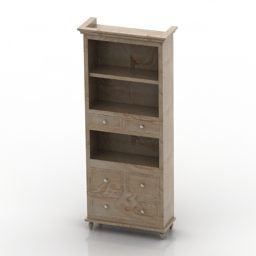 Locker Country Table Shelves Wood