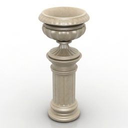 Кам'яна ваза Декоративна посуд 3d модель