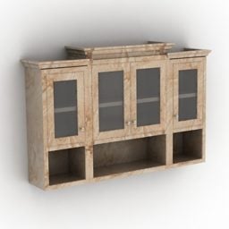 Shelf Country Wooden Material مدل سه بعدی