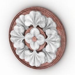 装飾石膏花の形の 3D モデル