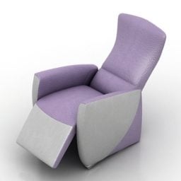 Purple Armchair Vinci 3d model