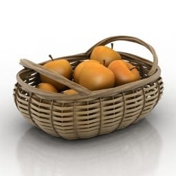 Basket Apples 3d model