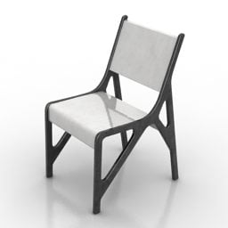 Dřevěná barová židle White Wood 3D model