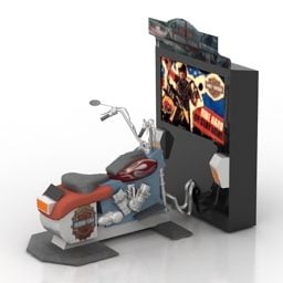 Slot Makinesi Harley Davidson 3D modeli
