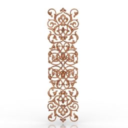 Decor Carved Wall Pattern 3d model