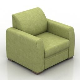 Green Armchair Pushe Mista 3d model