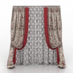 Curtain Vintage Pattern 3d model