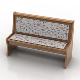 Wood Common Sofa 3d model
