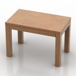 Rectangular Wood Table 3d model