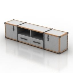 Loker Dengan Pintu Penutup Seni model 3d
