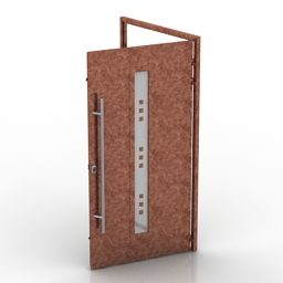 3д модель деревянной двери Корсика