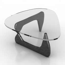 Stylizovaný skleněný stůl Noguchi 3D model