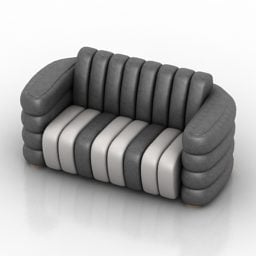Strip Pattern Sofa Dls Xxl 3d model