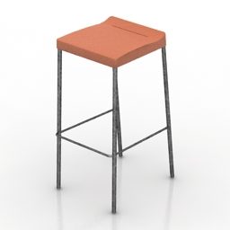 Mô hình ghế đỏ Bar Jason 3d
