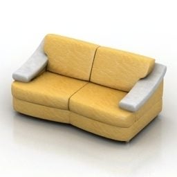 Mẫu Sofa Màu Vàng Dls 3d