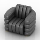 Black Leather Armchair Dls