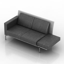 Czarna sofa Jason Walter Knoll Model 3D