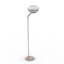 Lámpara Torchere con soporte de acero modelo 3d