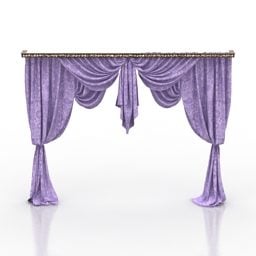 Curtain Purple Color 3d model