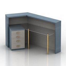 Rack Stand Bar Reception Furniture 3d model
