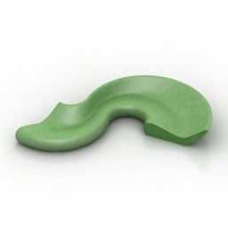 Koło zielonej sofy Walter Knoll Model 3D