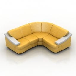 Yellow Sofa Matrix Dls V1 3d model
