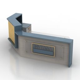 Kệ quầy bar nhỏ trong mô hình 3d