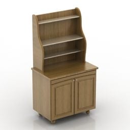 Wooden Locker Kitchen Beds 3d model